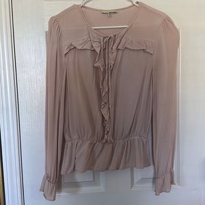 Cute Long sleeve top (a little sheer ) Color: Peach Melody Nude